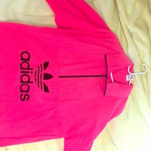 Bright pink adidas running jacket never worn